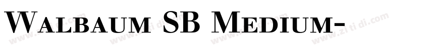 Walbaum SB Medium字体转换